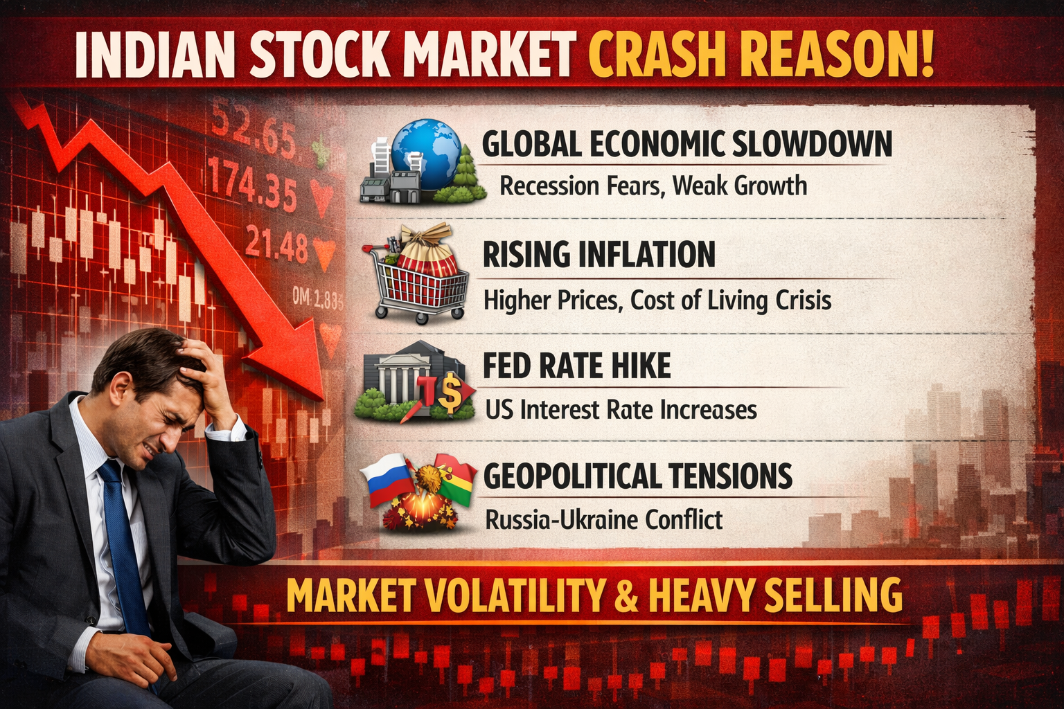 Sensex & Nifty Fall: 6 Major Indian Stock Market Crash Reasons You Must Know