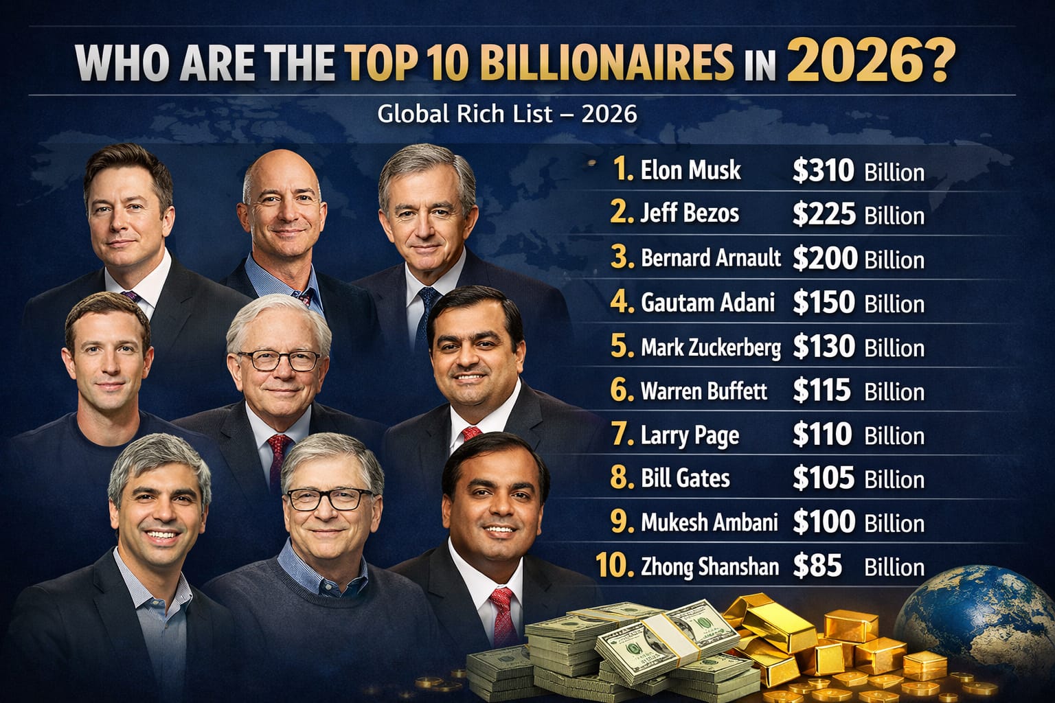 Top 10 Billionaires 2026: Titans of Wealth and Innovation