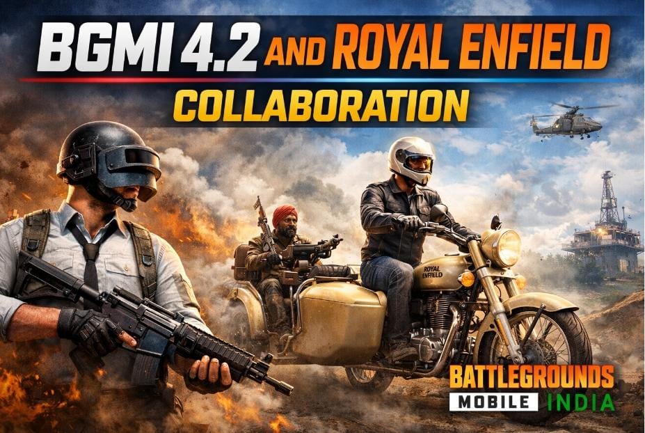 BGMI 4.2 and Royal Enfield Collaboration:

The BGMI 4.2 and Royal Enfield collaboration is one of the biggest highlights of the update, merging India’s legendary motorcycle brand with the virtual battlefield.