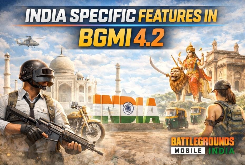 India-Specific Features in BGMI 4.2:

The BGMI 4.2 and Royal Enfield collaboration is one of the biggest highlights of the update, merging India’s legendary motorcycle brand with the virtual battlefield.