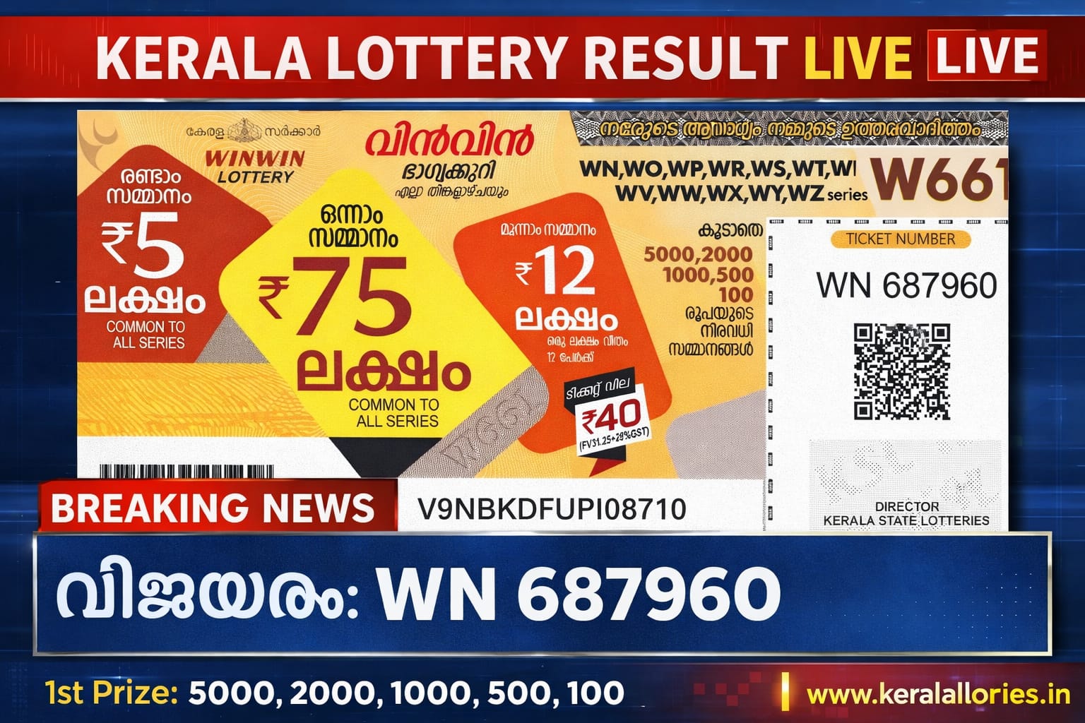 Kerala Lottery Results Live Today: BR-107 Christmas–New Year Bumper 2026 ₹20 Crore Winner
