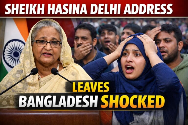Sheikh Hasina Delhi Address Leaves Bangladesh Shocked: Political Fallout and Regional Implications