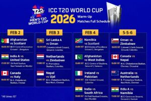 T20 World Cup 2026 Warm-Up Matches Full Schedule: India Matches, Dates & Venues