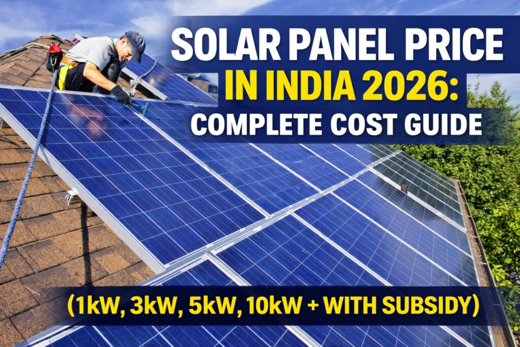 Solar Panel Price in India 2026 (By System Size): Cost, Subsidy, & System Price Guide