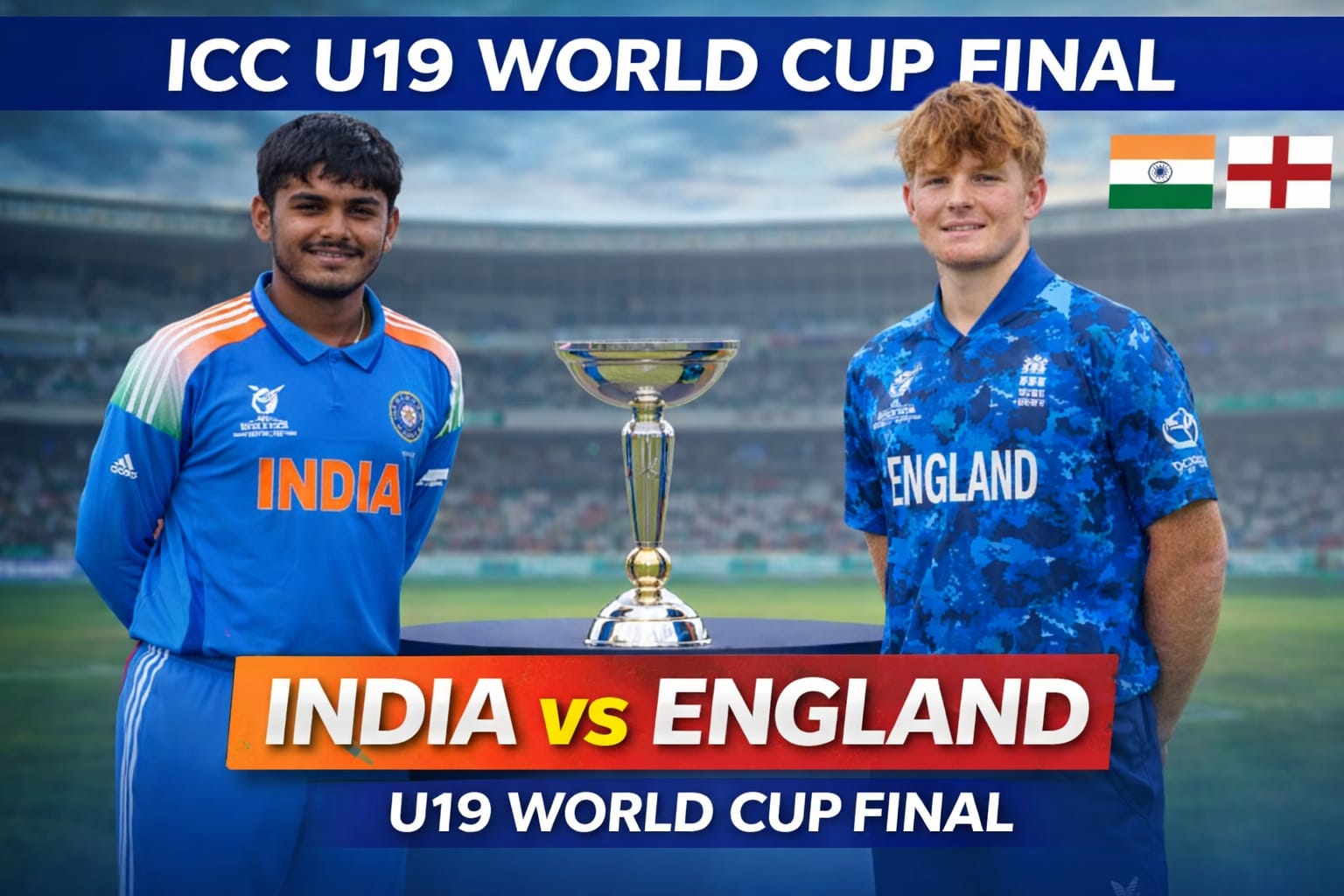 India vs England Live Streaming U19 World Cup Final: Date, Time, TV Channel, Squad & How to Watch Live
