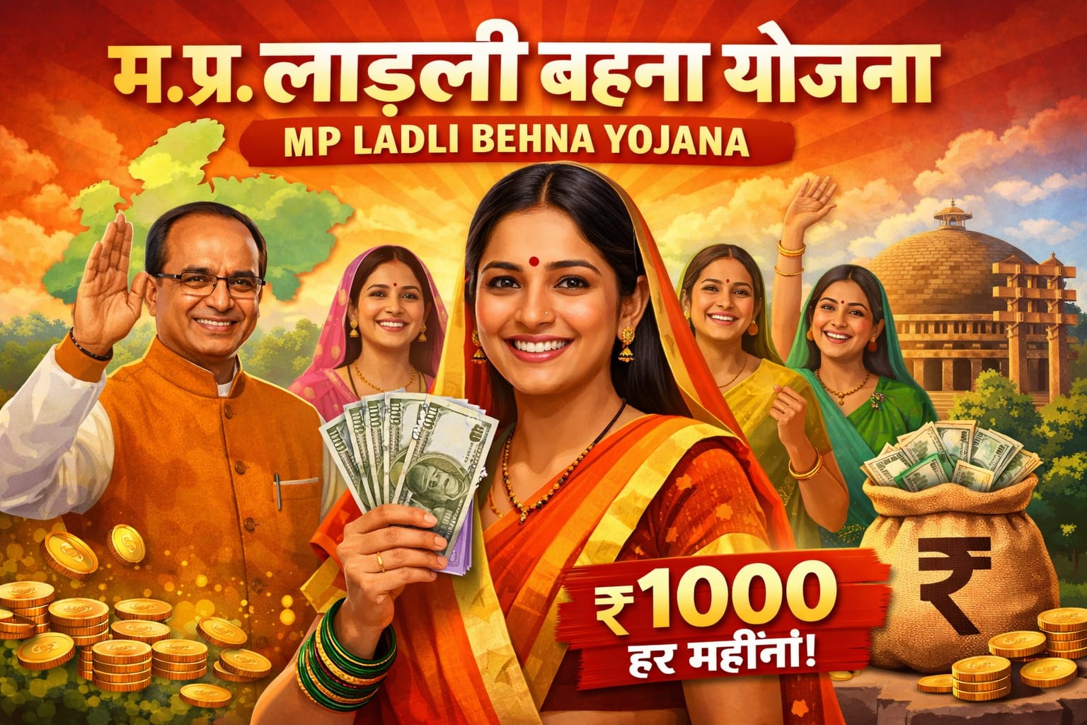 Mukhyamantri Ladli Behna Yojana Online Apply 2026: Who Can Apply, ₹1250 Benefit, Documents & Latest Update