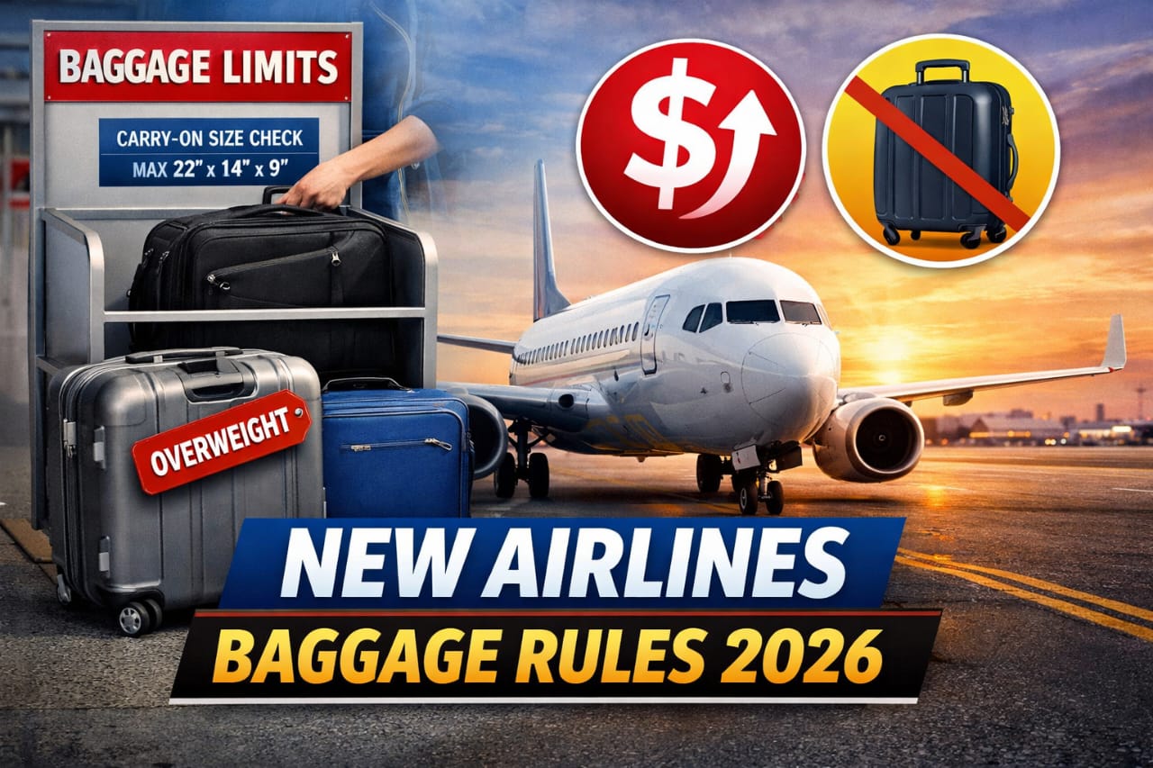 New Baggage Rules for Air Travel in India 2026: India’s New Airline Baggage Rules 2026: What You Can Carry Without Paying Duty