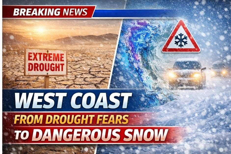 Snow Storm Warning Expands Nationwide as Powerful Systems Slam Coasts and Mountains | warning snow storm | weather snow storm warning levels | 🏔️ West Coast: From Drought Fears to Dangerous Snow