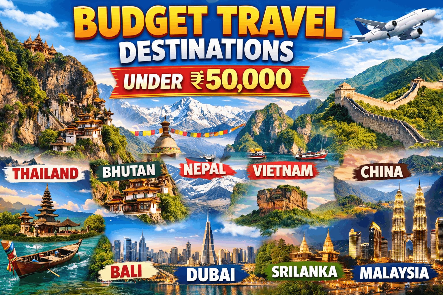 Best Budget Travel Destinations Under ₹50000 for Indians (2026) | Top Affordable Travel Destinations Under ₹50000
